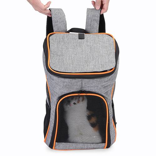 Foldable Pet Bag Carrier Backpack Small Dog Cat Outdoor Travel Carrier Packbag Portable Zipper Mesh Pet Out Bag Cat Backpack