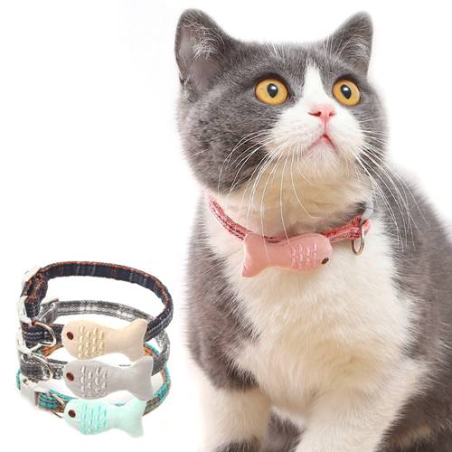 Cat Collar Fish Adjustable Collar For Cats Kitten Puppy Collars For Cats Dog Chihuahua Pet Cat Collars Pet Supplies