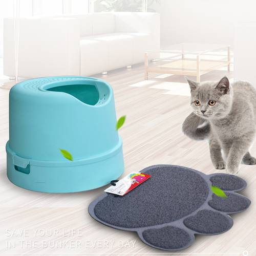 6mm PVC Pet Dog Cat Feeding Mat Pad Cute Paw Pet Dish Bowl Food Water Feed Place Mat Puppy Blanket Easy Wipe Cleaning Table Mat