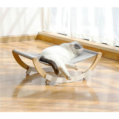 Cat Bed Soft Pet Cats Hammock Puppy Kitten Hanging Beds Mat with Durable Wood Frame for Small Pets
