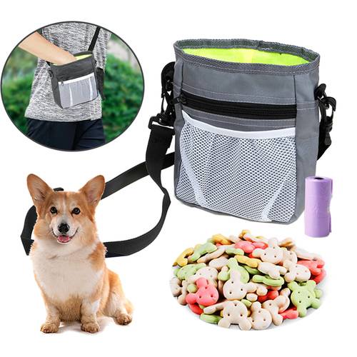 Outdoor Portable Pet Training Package Oxford Cloth Foldable Dog Food Bag Puppy Snack Reward Waist Bag