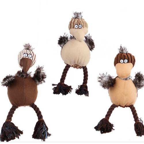 Pet Supplies Dog Toy Vocal Toy Chew Toys Plush Fabric Cartoon Bird Doll Bite Resistant Molar Cleaning Dog Training Supplies