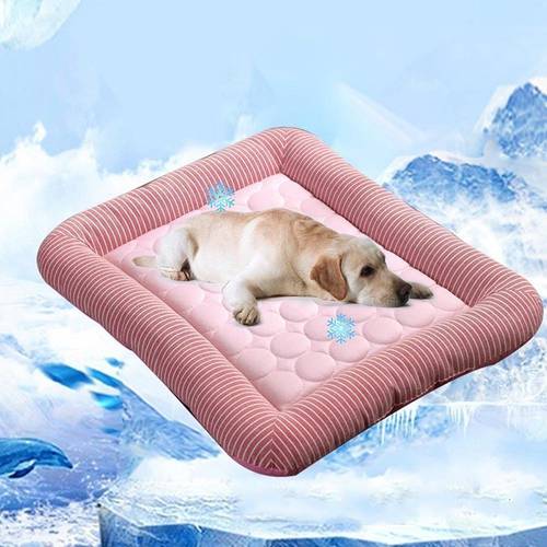 Summer Cooling Pet Dog Mat Ice Pad Dog Sleeping Mats for Dogs Cats Pet Kennel Top Quality Cool Cold Silk Bed for Dog Cat