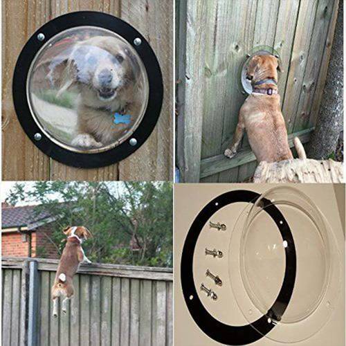 Pet Peek Fence Bubble Window Dog Puppy Landscape Durable Acrylic Dome Transparent Windows Prevent Pets Escaping Cover