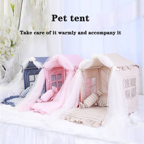 Pet tent house can be dismantled and washed in the lovely princess teddy kennel cat pet supplies dog
