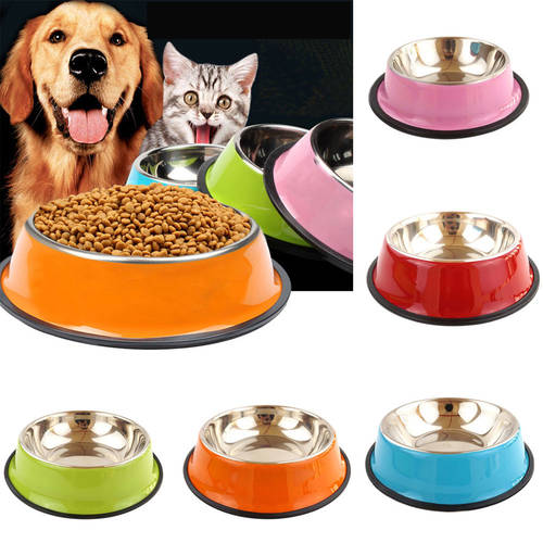 Dog Bowls Feeders Stainless Steel Travel Outdoor Home Pet Dog Cat Water Food Feeding Bowl Portable Dish Feede
