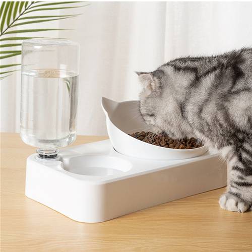 Automatic Drinking Fountain Pet Feeder Dual Port Dog Cat Feeding Food Bowl Kitten Drinker Water Bottle Puppy Water Dispenser