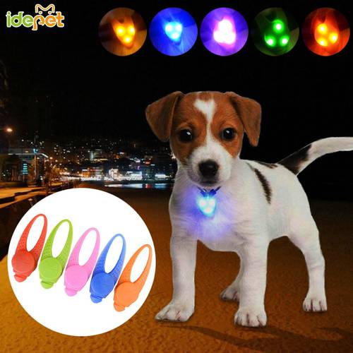 Pet LED Pendant Dog Cat Necklace Collar Safety Flashing Glow Light Blinking LED Collar Silicone Pendant for Pet Dog Puppy 15