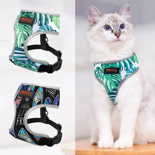 Nylon Cat Harness Fashion Printed Small Dog Puppy Harness Dogs Cats Harnesses Vest Reflective for Chihuahua Yorkshire