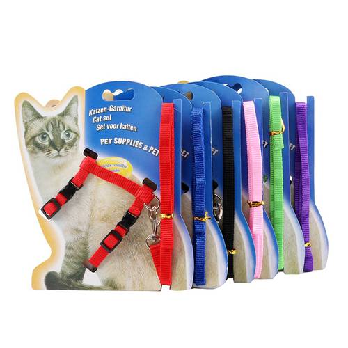 Pet Collar Harness Leash Set Adjustable Breakaway Nylon Pet Traction Dog Kitten HCollar Cats Products for Pet Harness Belt