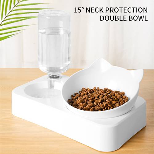 Cervical Protection Cat Bowl Pet Supplies Container Dogs Automatic Water Feeder Raised Stand Food Dish Fountain Storage Non Slip