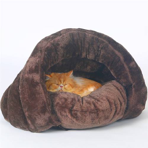 Soft Pet Bed Cats Dogs Bed House Winter Warm Sleeping Cats Nest Plush Puppy Cushion Mat Portable Pet Cat Supplies Bed For Cats