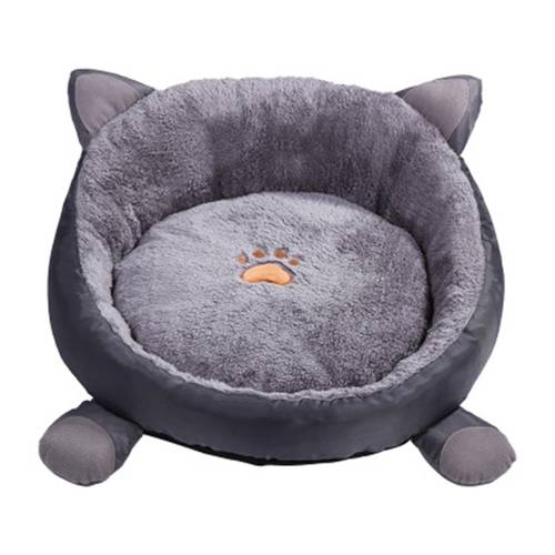 Cute Cat Ear Plush Cat Bed House Cat Mat Winter Warm Sleeping Cats Nest Soft Dog Beds Basket Pet Cushion Portable Pets Supplies