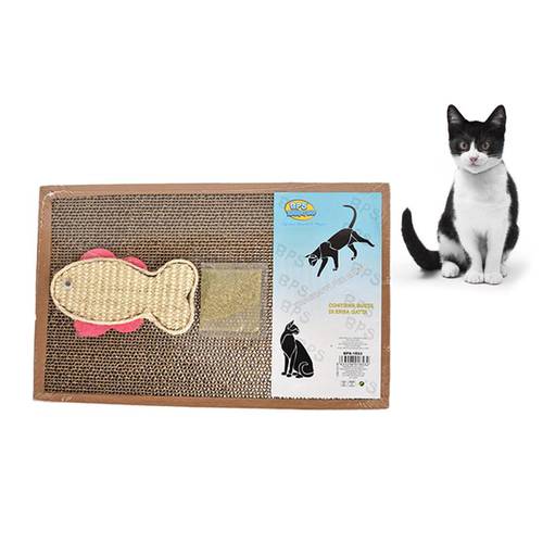 Funny Cat Scratcher Creative Sisal Fish Pattern Cat Scratch Board Cat Scratching Pad Pet Interactive Supplies Cat Favors