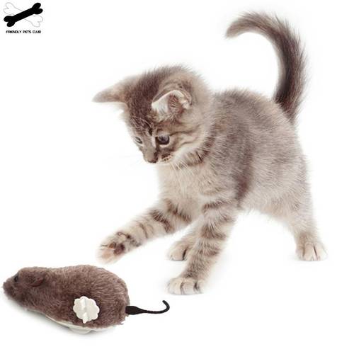 Hot Cat Toy Winding Plush Mechanical Mice Playing Clockwork Mouse Toy Animals Funny For Cat Dog Pet Accessories