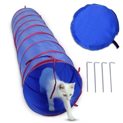 Foldable Pet Tunnel Funny Kitten Cat Puppy Toys Indoors Outdoors Dog Cat Rabbit Playing Training Tunnel Cat Play Tent Nest House