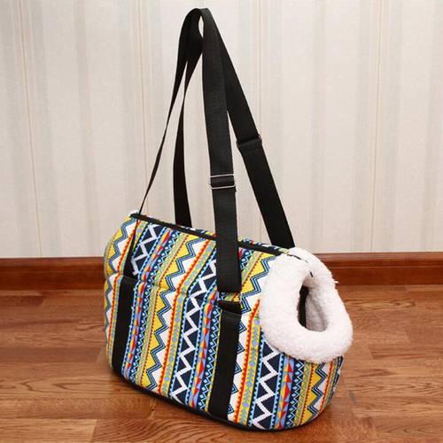 Pet Dog Fashion Outdoor Travel Carrier Bag Breathable beautiful Print Sling Bags for Small Dog Cat PB708