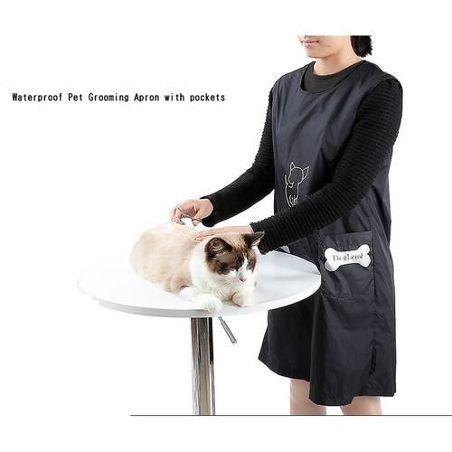 Waterproof Pet Grooming Apron With Pockets Dog Bathing Suit Waterproof Clean Clothes Beautician Uniforms For Pet