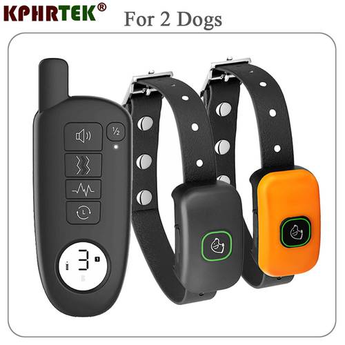 With 2 Collars Waterproof Dog Shock Training Collar With Electric Shock 100g2280