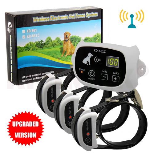Upgraded Version Wireless Pet Dog Electronic Fence System With Rechargeable Transmitter and Receiver Shipping 15-28nf