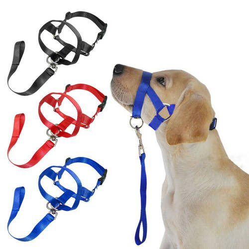 Pet Dog Head Collar Gentle HLeash Leader for Training Mouth Muzzle Adjustable