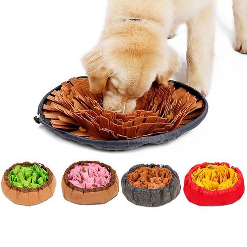 Dog Feeding Toys Pet Sniffing Mat Anti-Choke Pet Food Bowl for Dogs for Cats Consume Energy Slow Food Puzzle Training Blanket