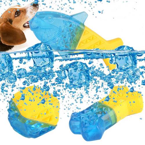 Pet Toy Bite-Resistant Molars Can Be Filled with Water Toys Cute Bone Toys Summer Chew Toys Clean Molar Dog Toys