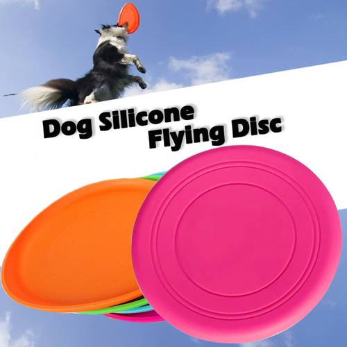 3pcs Funny Silicone Flying Saucer Dog Cat Toy Dog Game Flying Discs Resistant Chew Puppy Training Interactive Pet Supplies