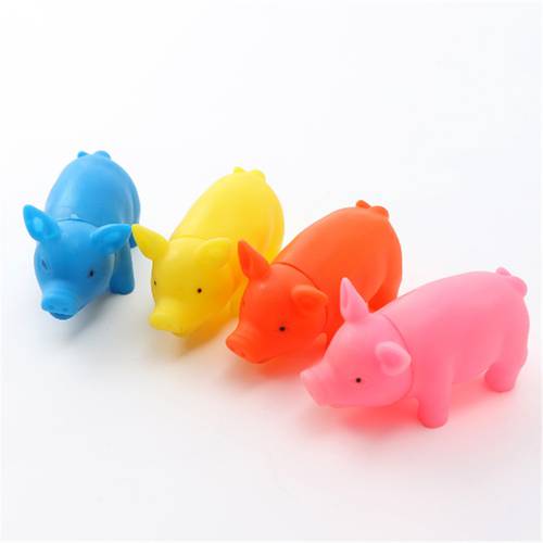 New creative cute pet dog Silicone toys little pig shape toys pet molar chew teeth cleaning toys interactive toys