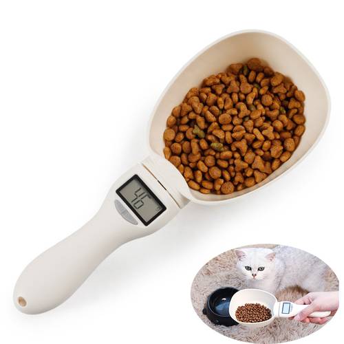 Pet Measuring Spoon Food Measure Spoons Cup Precise Dog Cat Food Detachable Kitchen Tools Scooper Digital Scale with Led Display