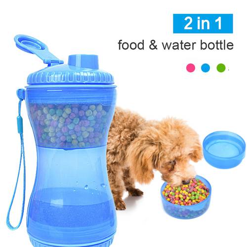 2 in 1 Pet water bowl portable travel food cup Drinking Bowl for small big dog cat Water Dispenser Feeder pet supplies