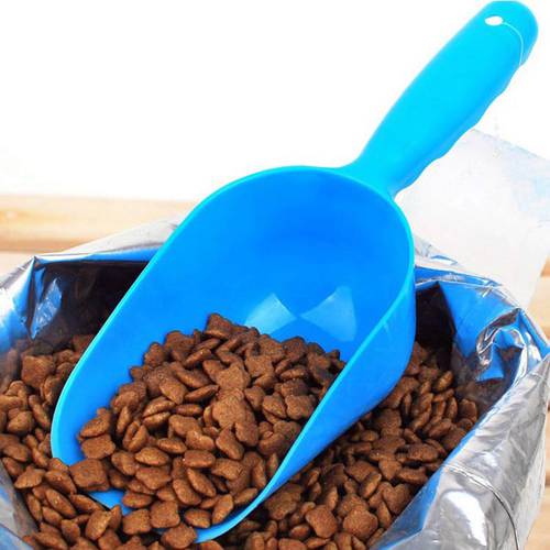 Multifunctional Dog Food Spoon Pet Feeding Spoon With Sealed Bag Clip Creative Measuring Cup Curved Design Easy To Clean
