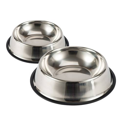 Stainless Steel Pet Dog Bowl Non-slip Durable Anti-fall Dogs Feeding Bowls For Small Medium Dogs Cat Placemat Feeder Pet Product