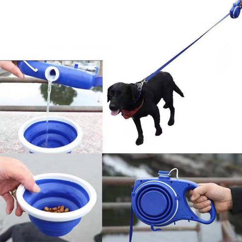 Retractable Dog Leash Pet Dog Walking Leash Leads For Small Large Dogs Multifunctional Pet Outgoing Supplies with Water Bottle