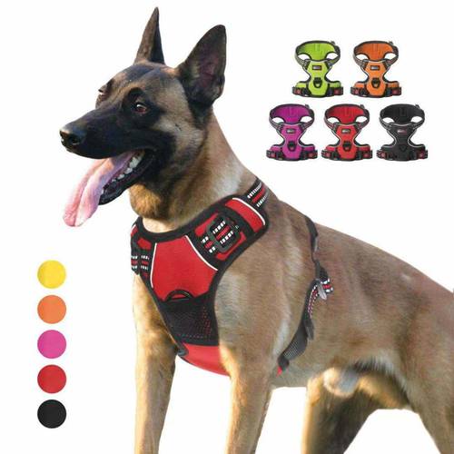 Adjustable Pet Dog Harness Reflective Nylon No Pull Vest For Small Medium Large Dog Harness walk Safety Comfortable Dog Vest