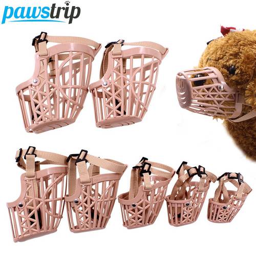 pawstrip 7 Sizes Adjustable Pet Dog Muzzle Basket Strong Anti-biting Dog Mouth Mask For Dogs Cats Pet Muzzle Dog Mouth Basket