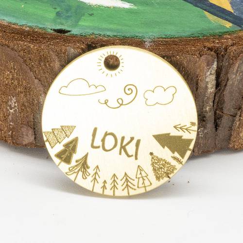 Brass Custom Dog Tag Christmas Nameplate for Pets Original Design Tags for Dogs Puppies Cats Kitten Pet Products Accessories
