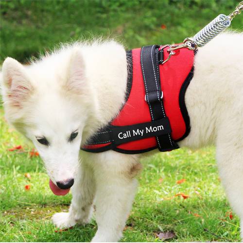 shipping Pet Name Harness Small Medium Large Dog Personalized Harness Free Name Phone Number Pet Dog Harness