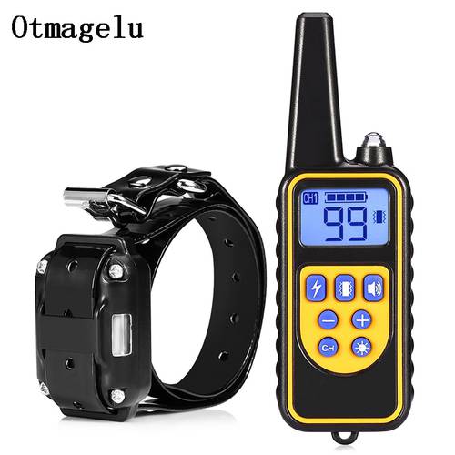 880 Strong Signal Electric Dog Training Collars Rechargeable Collars With 800m Remote Control Receiver Pet Training Dog Collars