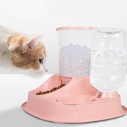 Pet Dog Cats Puppy Water Dispenser 2.5L Drinking Bottle 4L Food Bowl Feeder