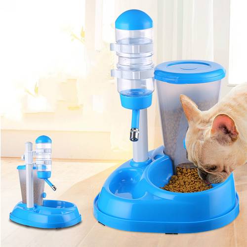Dog Cat Feeders Water Dispenser Fountain Bottle Set Plastic Automatic Pet Feeding Drinker Water Bowl 2020 Brand E11425