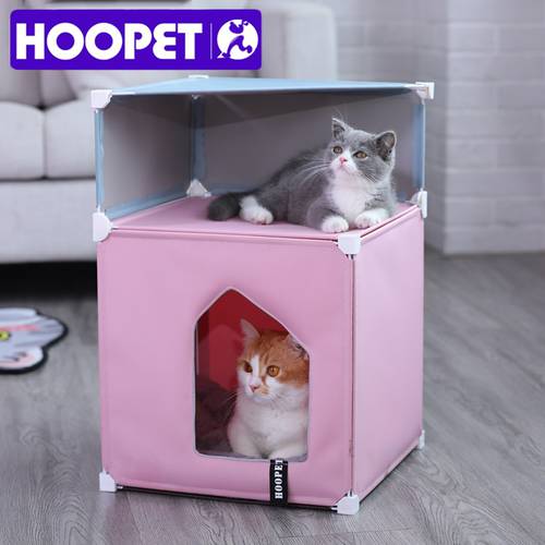 HOOPET Pet Cat House Hot Removable Cat Puppy Beds Double Pet House Dog Room Cat Beds Dog Cushion Luxury Pet Products