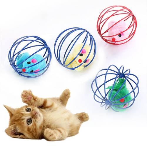 Self-help Toys New Candy-colored Cat Toy Cage Rat Pet Interactive Training Supplies Color Random