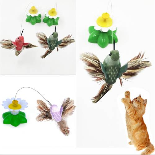Electric Rotating 360 Pet Cat Toys For Cats Toy Colorful Butterfly Bird Animal Shape Plastic Funny Pet Dog Kitten Interactive