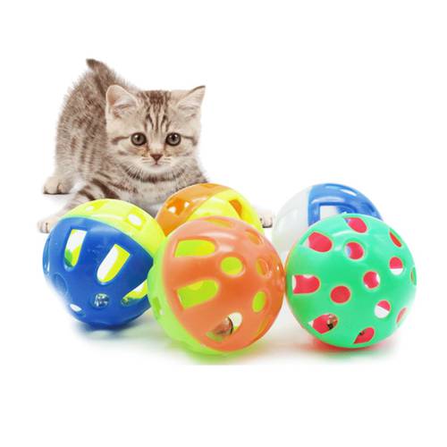 1/2/3Pcs Colourful Pet Toy Funny Cat Interactive Ball Plastic Jingle Chewing Cat Action Play Chasing Ball Rattle