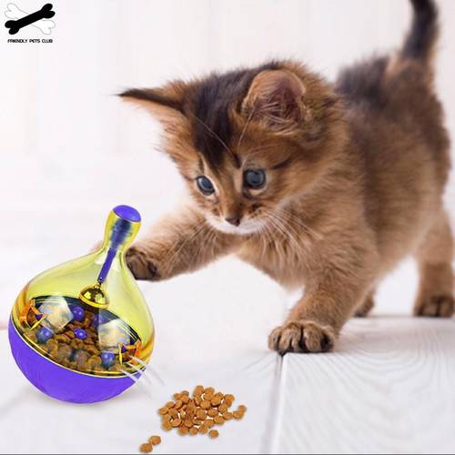 Pet Dog Fun Bowl Feeder Cat Feeding Toys Pets Tumbler Leakage Food Ball Pet Training Exercise Fun Bowl Friendly Pets