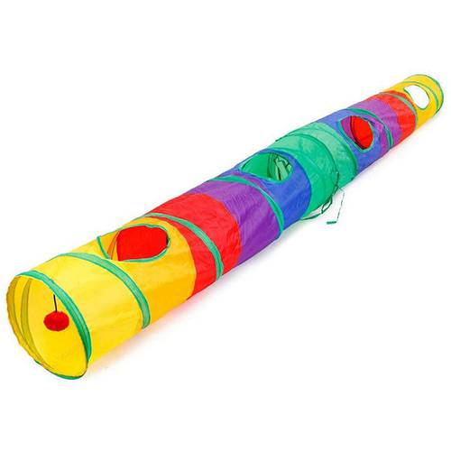 Practical Cat Tunnel Pet Tube Collapsible Play Toy Indoor Outdoor Kitty Puppy Toys for Puzzle Exercising Hiding Training MJ72808
