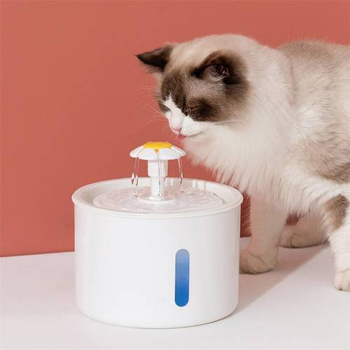 2.4L Dog Pet Drinker Mute Feeder LED Electric USB Automatic Pet Cat Water Fountain Bowl Pet Fountain Drinking Water Dispenser