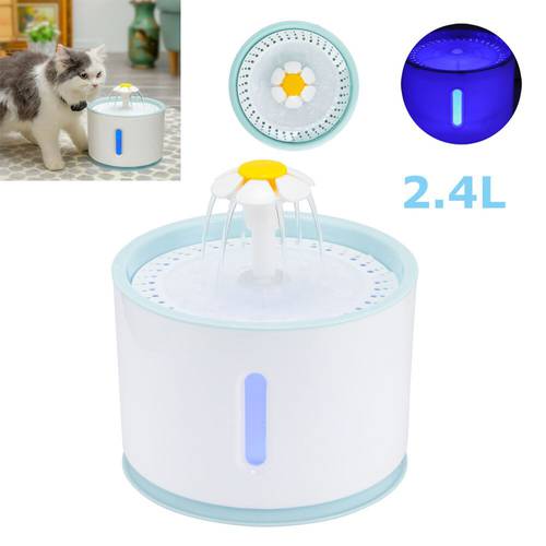 2.4L 2 Style Automatic Cat Water Fountain For Pets Water Dispenser Large Spring Drinking Bowl Cat Automatic Feeder Drink Filter