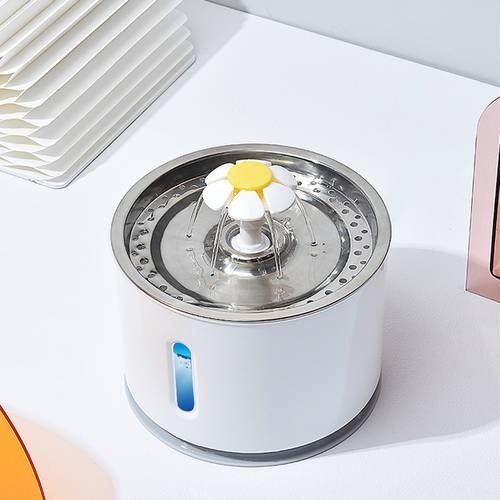 2.4L Automatic Pet Cat Water Fountains with LED Electric USB Dogs Cats Mute Drinker Feeder Bowls Pet Drinking Fountain Dispenser